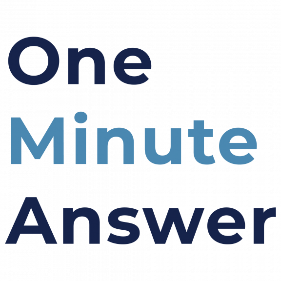 what is one minute answer?